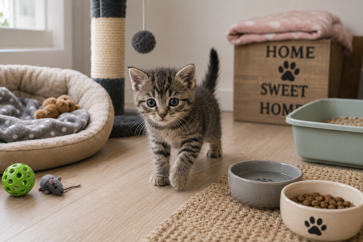 Kitten in huis halen: zo verloopt de eerste week soepel