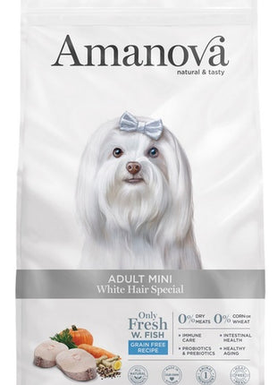 Amanova Dog Adult Mini White Hair Special 2kg
