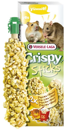 Versele-Laga Crispy Sticks Hamster & Rat Popcorn & Honey - kolby dla chomików i szczurów z popcornem i miodem 110g