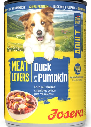 Josera Pies Meat Lovers Menu Kaczka z dynią puszka 400g