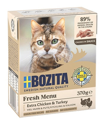 Bozita z Kurczakiem i indykiem - kawałki w sosie kartonik 370g