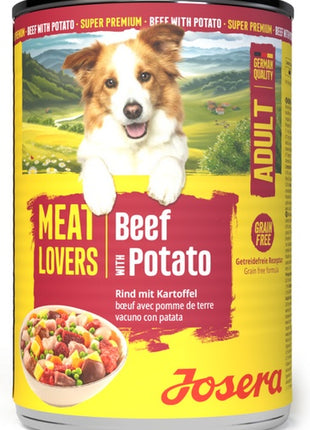 Josera Pies Meat Lovers Menu Wołowina z ziemniakami puszka 400g