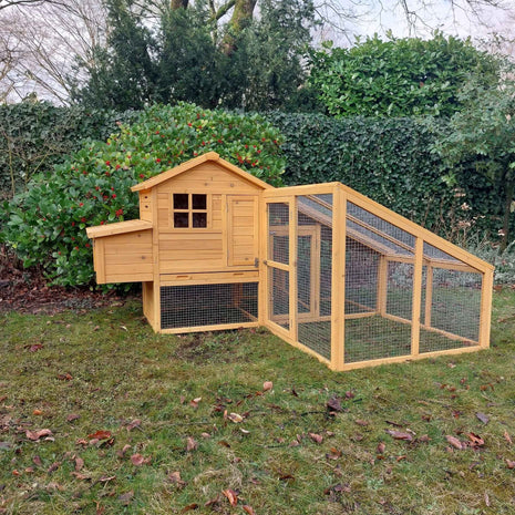 Premium Kippenhok Woods met ren (combinatie 21060 + 21061)