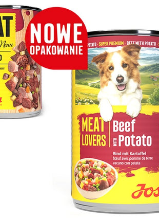 Josera Pies Meat Lovers Menu Wołowina z ziemniakami puszka 400g