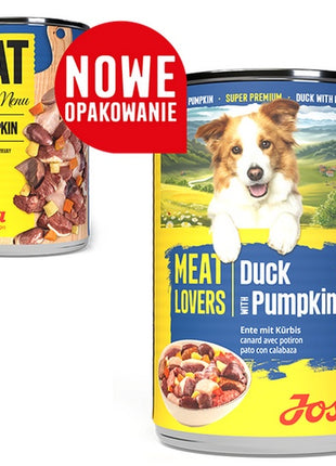 Josera Pies Meat Lovers Menu Kaczka z dynią puszka 400g