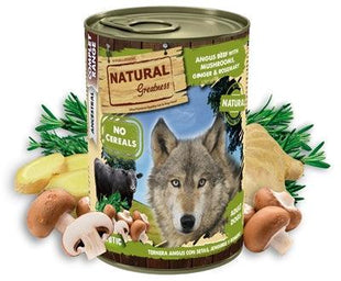 Natural Greatness Angus Beef met Champignons, Gember en Rozemarijn - Volledig natvoer voor honden - 400 gram
