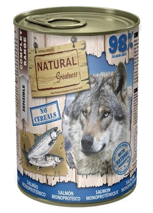 Natural Greatness Monoprotein Zalm - Hypoallergeen natvoer voor honden - 170 gram