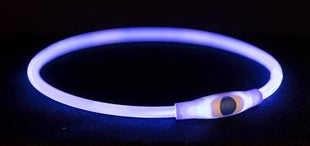 Trixie Lichtgevende Halsband Usb Flash Light Oplaadbaar Tpu Blauw