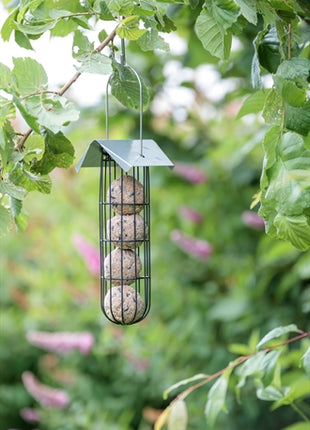 Trixie Mezenbollenhouder Met Dak 4 Bollen Metaal Zwart