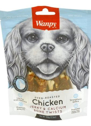Wanpy Oven-Roasted Chicken Jerky / Calcium Bone Twists