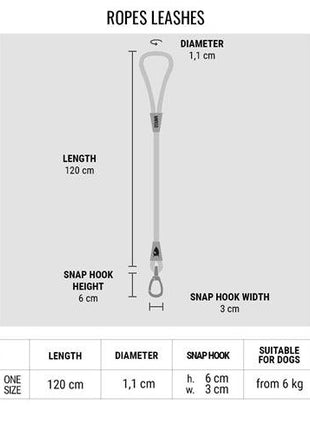 Morso Hondenriem Soft Rope Gerecycled Black Zwart