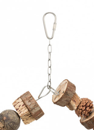 Trixie Ringschaukel aus Holz und Tannenzapfen