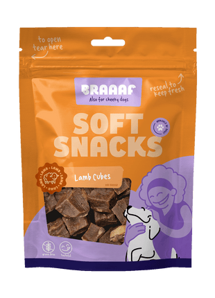 Braaaf Soft Snack Cubes - Lam & Vis