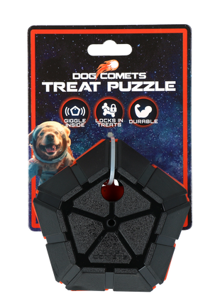 Dog Comets Treat Puzzle Oranje