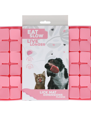 Eat Slow Live Longer Lick Mat Dimensions Flower Roze