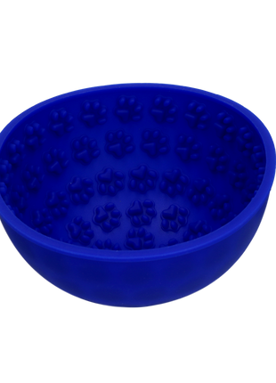 Eat Slow Live Longer Lick Mat Wobble Bowl Blauw