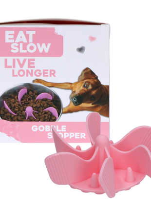 Eat Slow Live Longer Gobble Stopper Roze