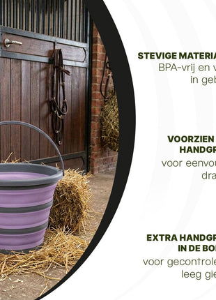 Excellent Horse Vouwbare Emmer Lila/grijs