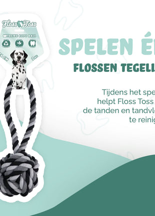 Floss Toss Dental Rope Exteme Tug and Ball - 60 cm