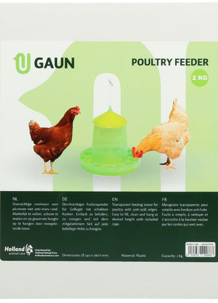 Gaun Pluimvee Voertoren Limoengroen 2 kg