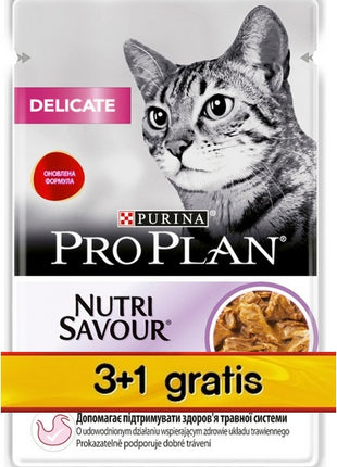 Purina Pro Plan Cat Delicate indyk saszetka 4x85g 3+1 gratis