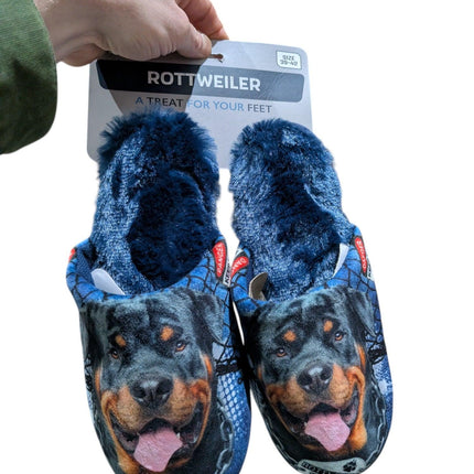 Merkloos Pantoffel Rottweiler Donkerblauw