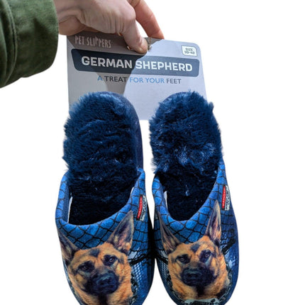 Merkloos Pantoffel German Shepherd Donkerblauw