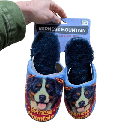 Merkloos Pantoffel Bernese Mountain Dog Donkerblauw
