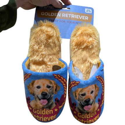 Merkloos Pantoffel Golden Retriever Lila / Beige