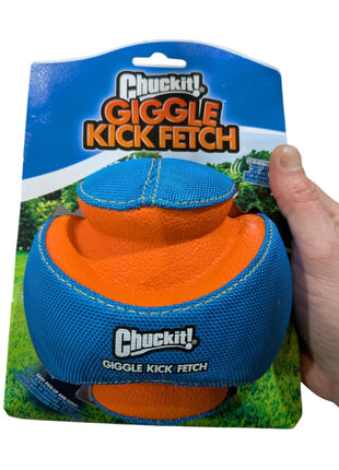 Chuckit Giggle Kick Fetch - unieke bal met grappig "giggle"-geluid