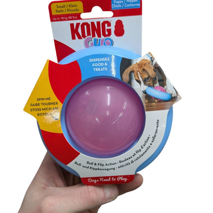 Kong Gyro Voerbal Rood / Blauw - Intelligentiespeeltje met snackdispenser