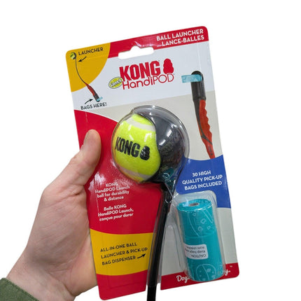 Kong Handipod Launch Werpstok Met Poepzakhouder – Voor Ultiem Speelplezier en Gemak!