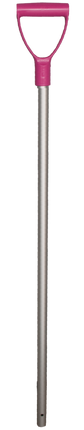 Schop steel aluminium 28x105 cm Roze handvat