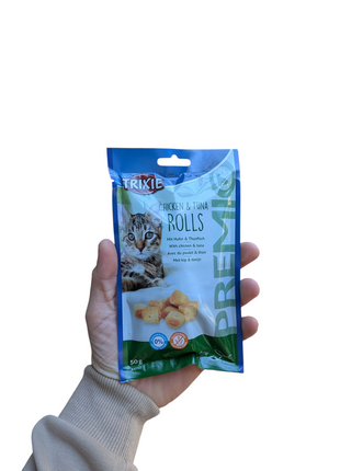 Trixie Premio Kip & Tonijn Rolletjes Voor Katten Glutenvrij