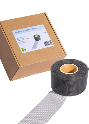 Ventilatieband RVS Zwart 30 m x