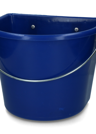 vPlast Voerbak met haken & hengsel 15 l Donkerblauw