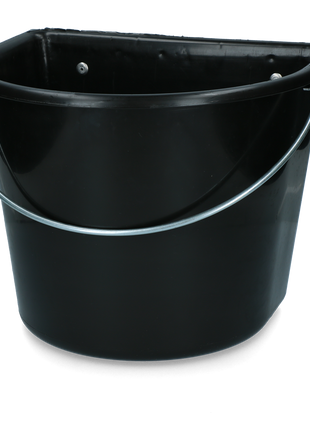 vPlast Voerbak met haken & hengsel 15 l Zwart