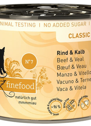 Catz Finefood Classic N.07 Wołowina i cielęcina puszka 200g