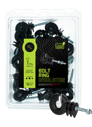 ZoneGuard Ringisolator zwart met moer (mdk)