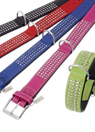 Karlie VINTAGE Strass Halsband 4-reihig Kiwi